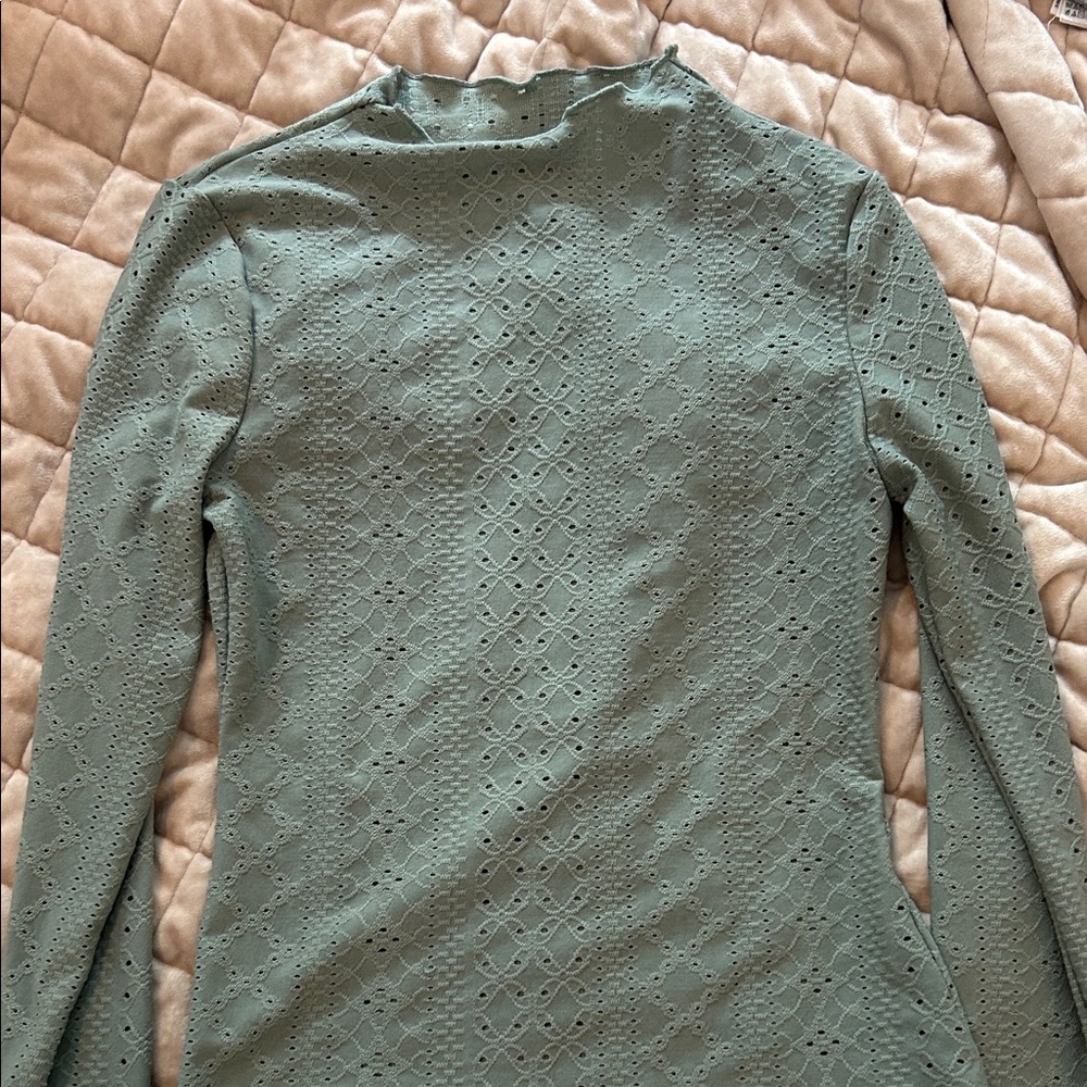 H&M Green Eyelet Women's Blouse
